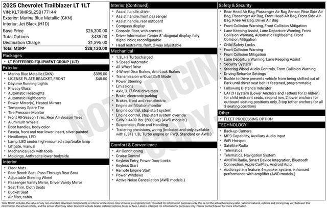 Certified 2025 Chevrolet TrailBlazer LT AWD/4WD image 30