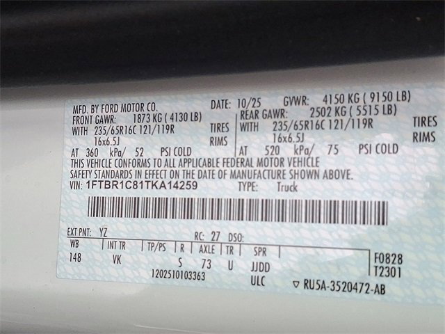 New 2026 Ford Transit 250 148 Medium Roof w/ Load Area Protection Package image 16