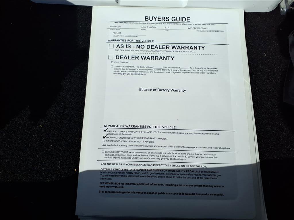 Used 2024 Volkswagen Atlas Cross Sport SE image 36