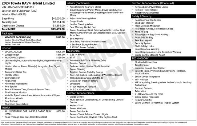 Used 2024 Toyota RAV4 Limited w/ Weather Package AWD/4WD image 33