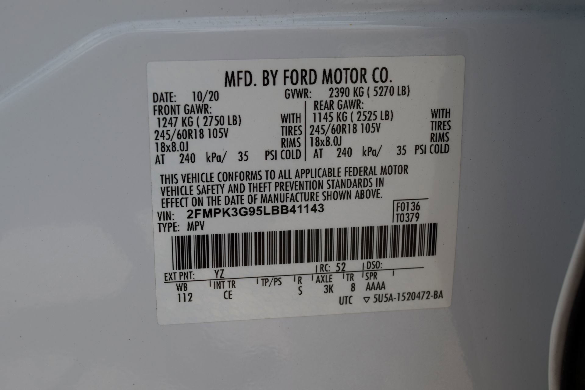 Certified 2020 Ford Edge SE image 26