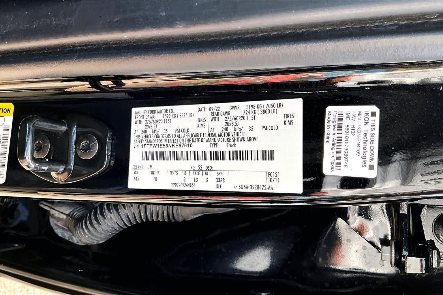 Used 2022 Ford F150 XLT w/ Equipment Group 302A High AWD/4WD image 34