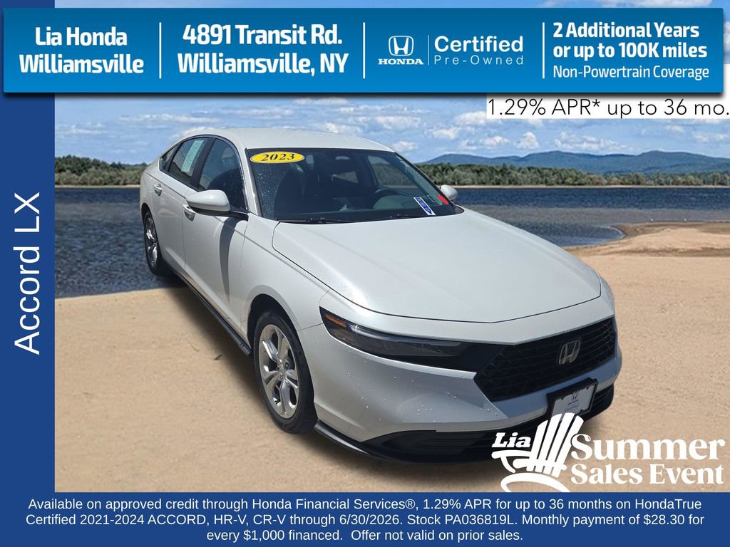 Certified 2023 Honda Accord LX