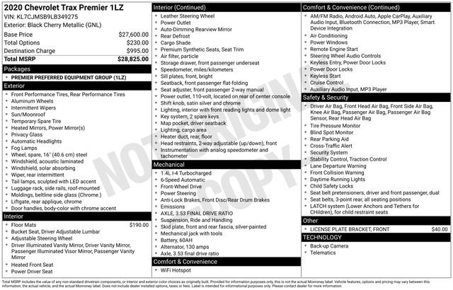 Used 2020 Chevrolet Trax Premier image 36