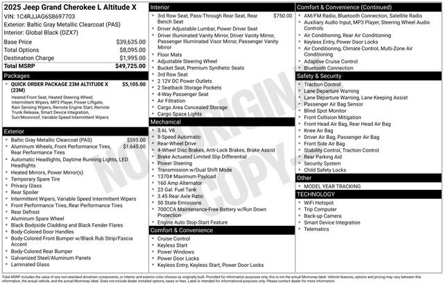 Used 2025 Jeep Grand Cherokee L Altitude image 5