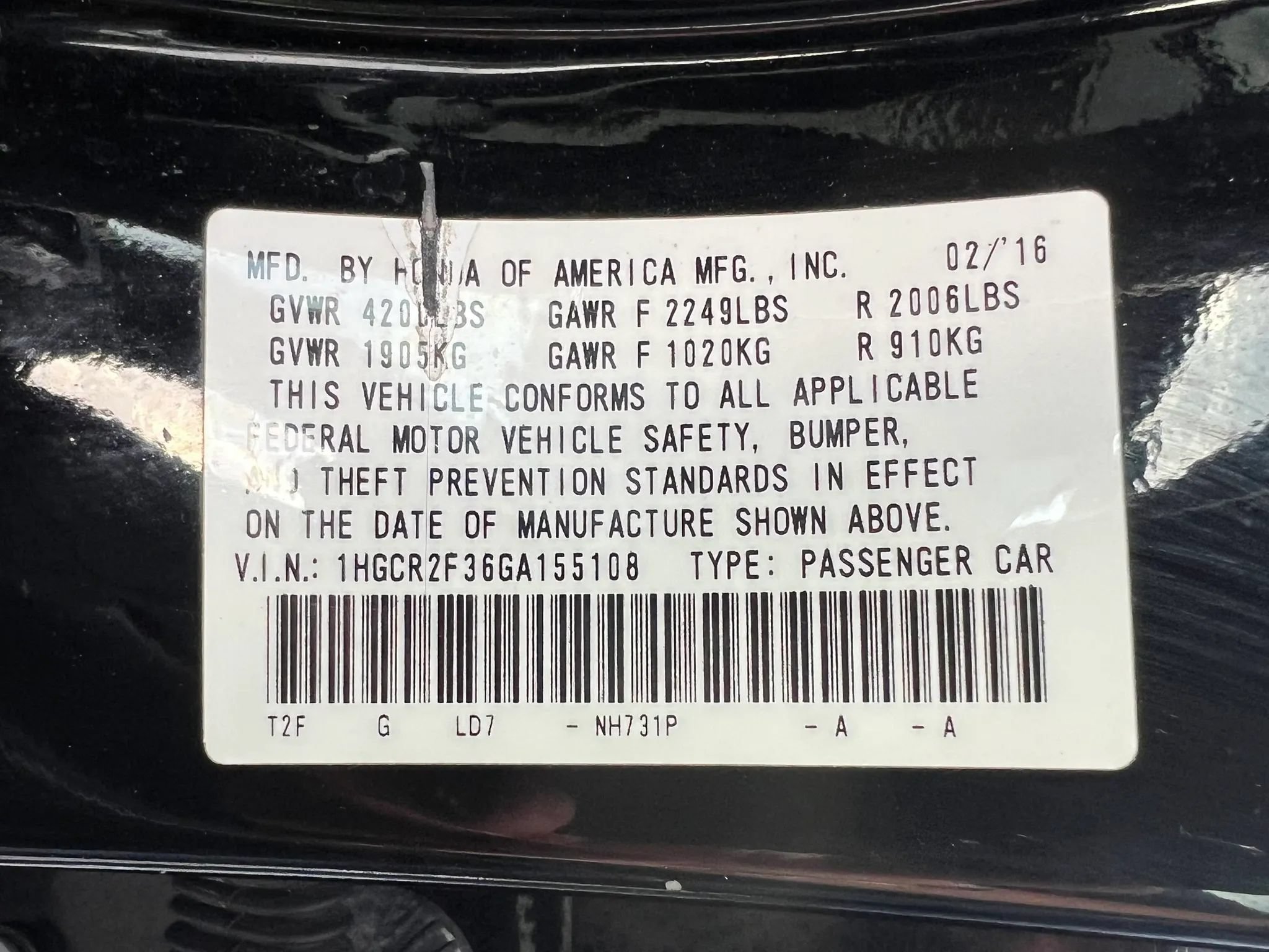 Used 2016 Honda Accord LX image 44