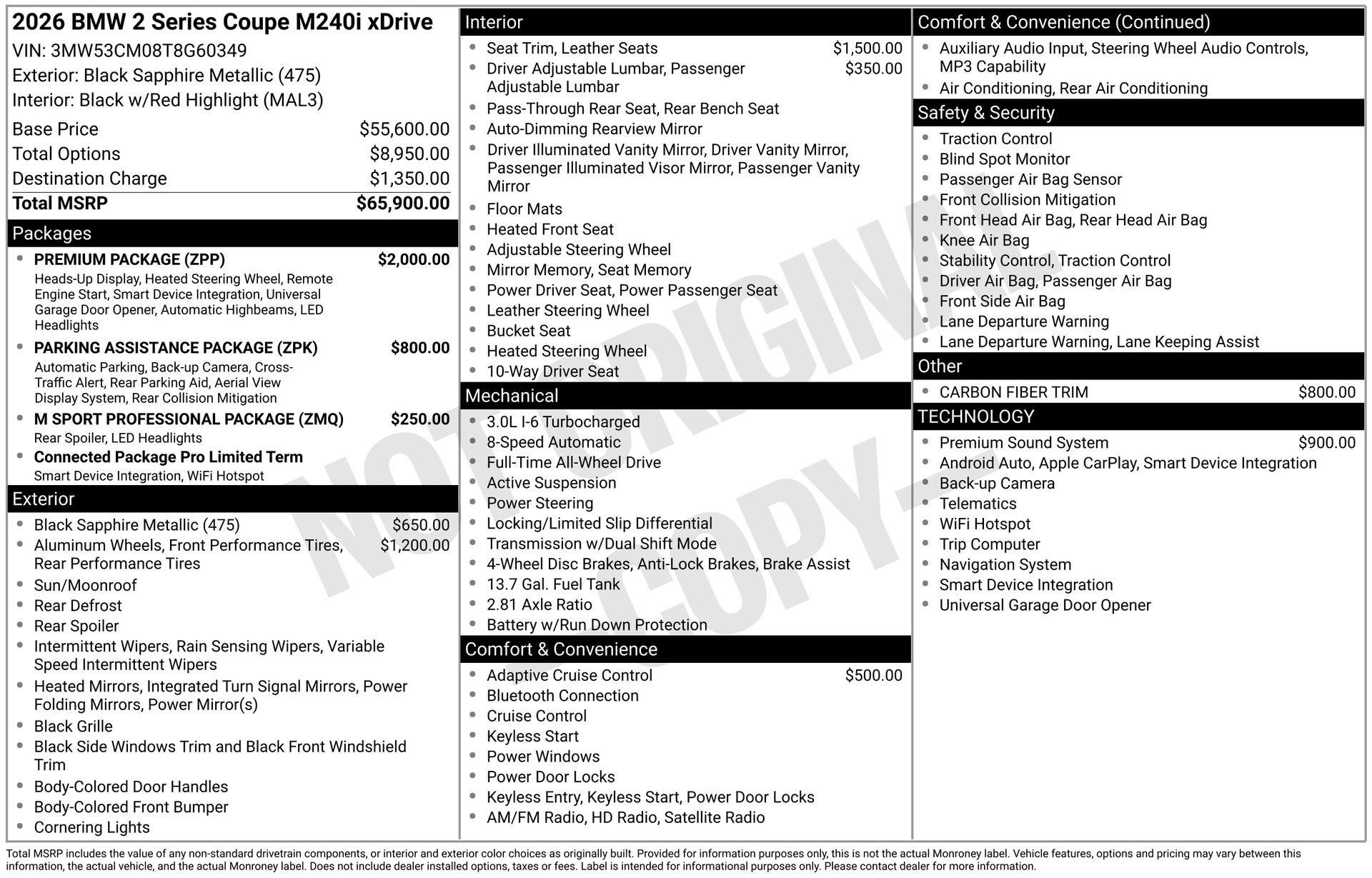 New 2026 BMW M240i xDrive Coupe w/ Premium Package AWD/4WD image 11