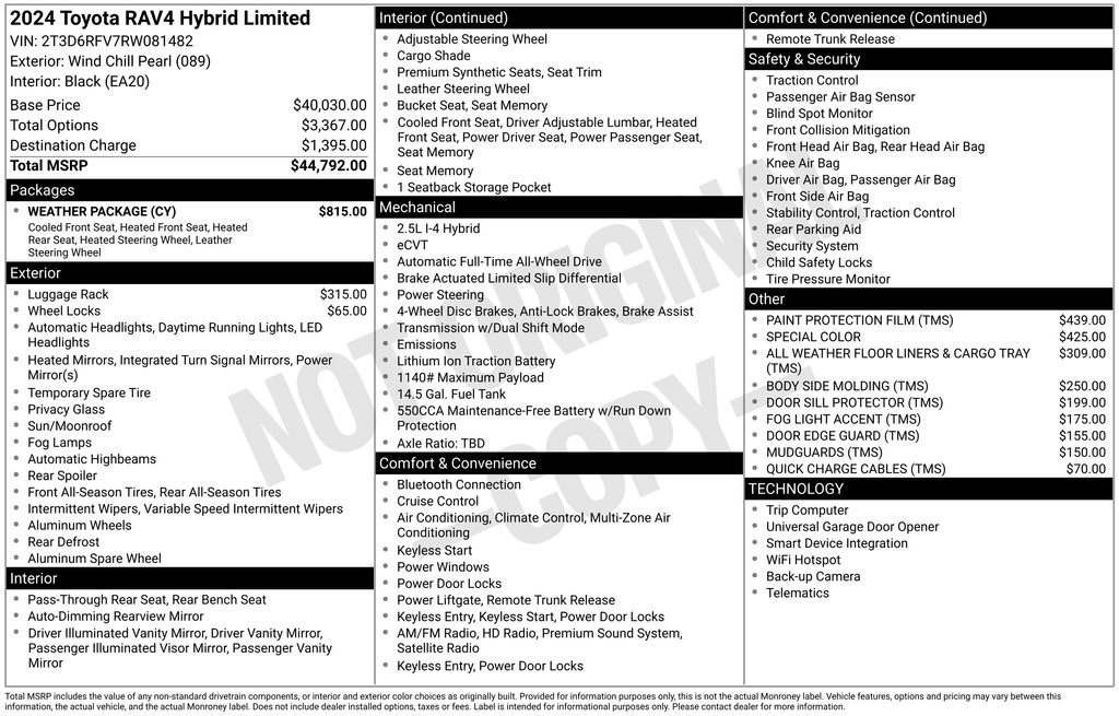 Used 2024 Toyota RAV4 Limited w/ Weather Package AWD/4WD image 34