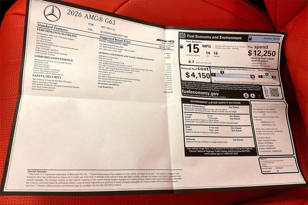 New 2026 Mercedes-Benz G 63 AMG 4MATIC image 13