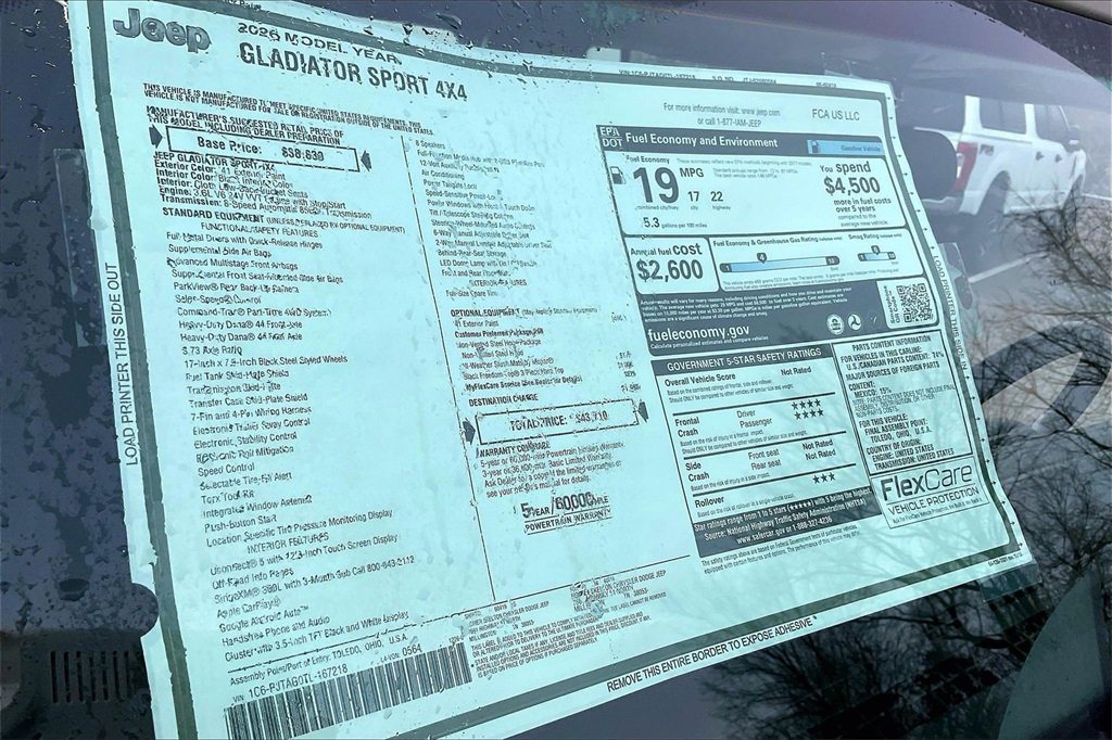 New 2026 Jeep Gladiator Sport image 14