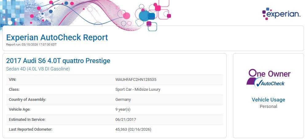 Used 2017 Audi S6 Prestige w/ S6 Sport Package image 14