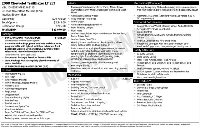 Used 2008 Chevrolet TrailBlazer LT w/ Sun And Sound Package RWD image 8