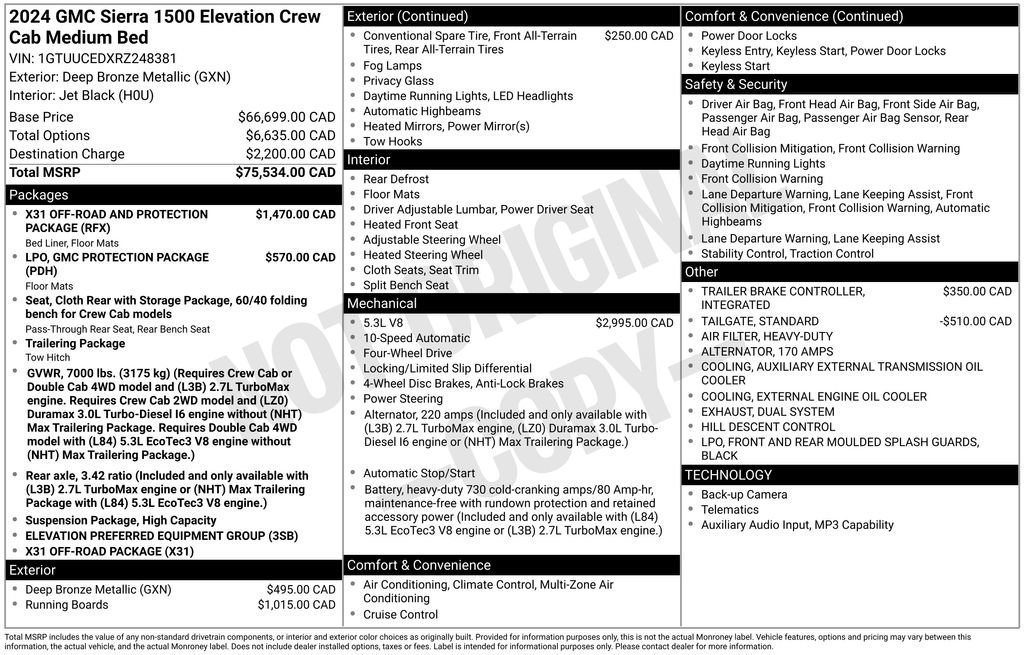 Used 2024 GMC Sierra 1500 Elevation AWD/4WD image 5