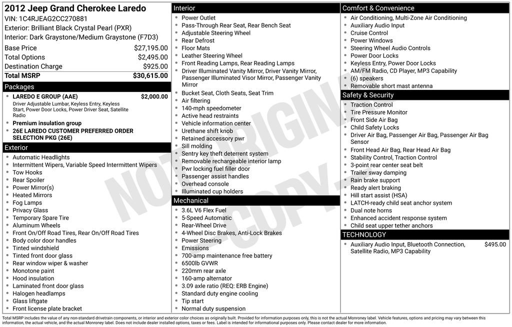 Used 2012 Jeep Grand Cherokee Laredo w/ Laredo E Group image 25