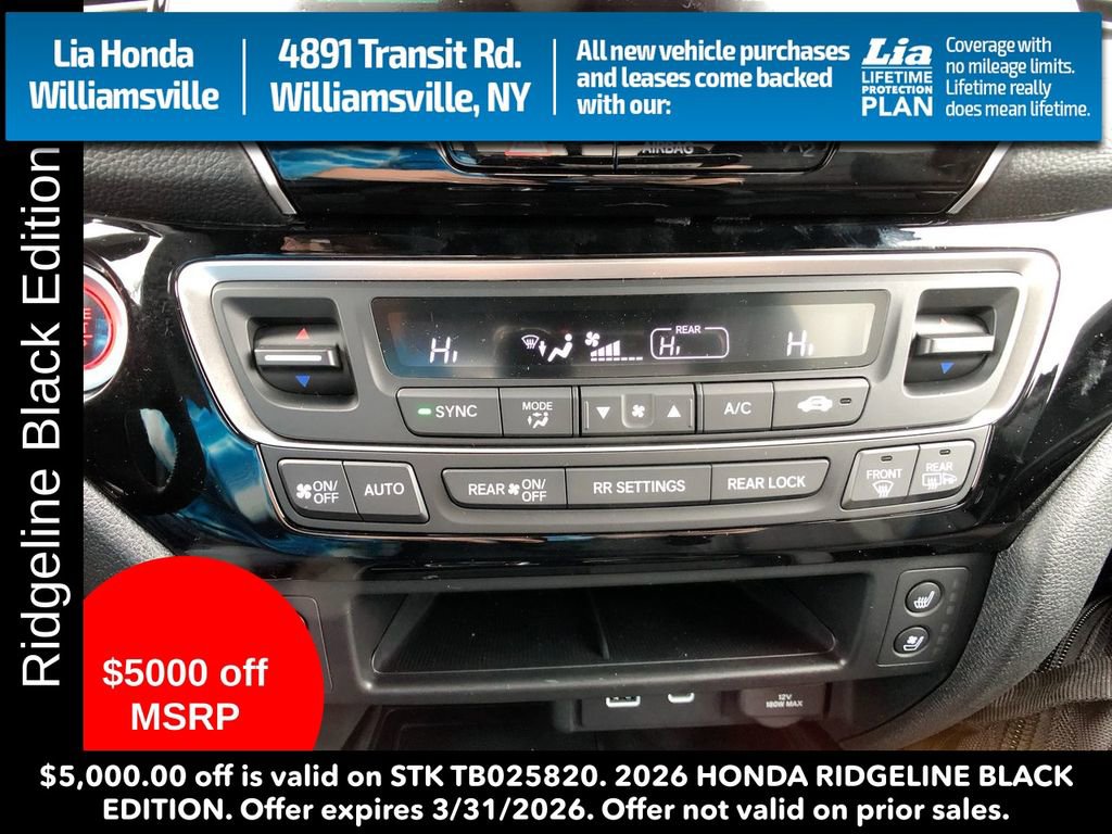 New 2026 Honda Ridgeline Black Edition image 20