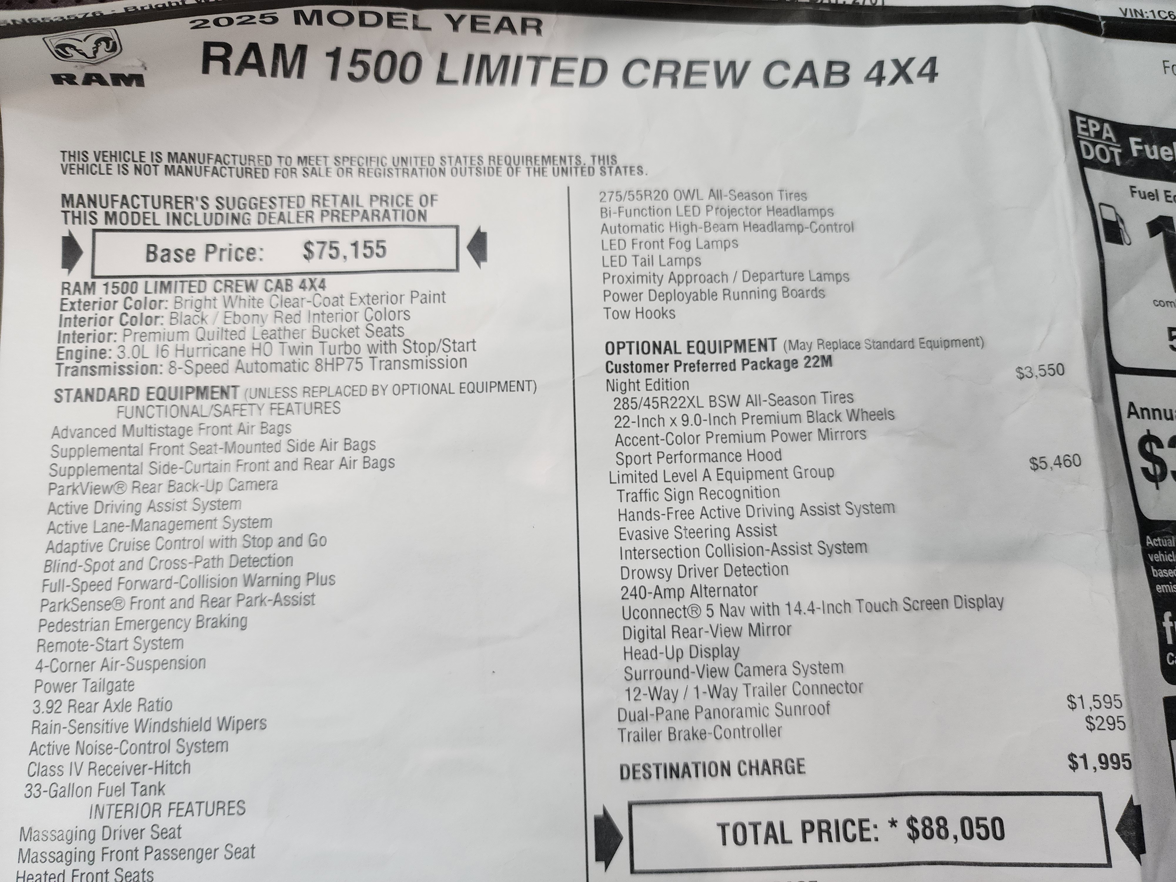 Used 2025 RAM 1500 Limited AWD/4WD image 52