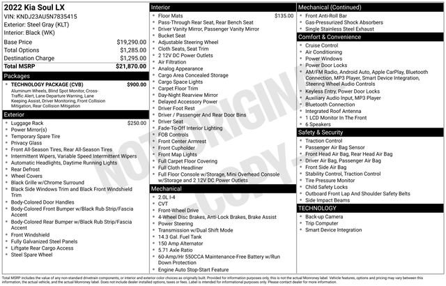 Certified 2022 Kia Soul LX w/ Technology Package image 33
