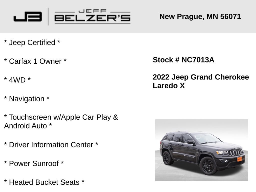Certified 2022 Jeep Grand Cherokee Laredo X image 2