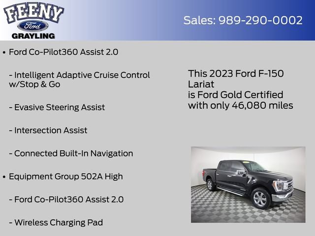 Certified 2023 Ford F150 Lariat w/ Equipment Group 502A High AWD/4WD image 9