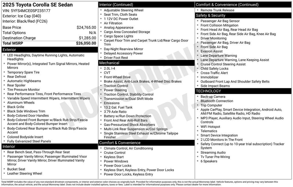 Used 2025 Toyota Corolla SE image 11
