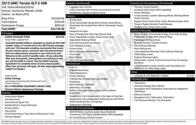 Used 2013 GMC Terrain SLT w/ Cargo Package FWD image 34