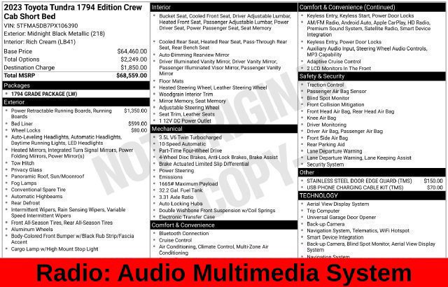 Used 2023 Toyota Tundra 1794 Edition AWD/4WD image 15