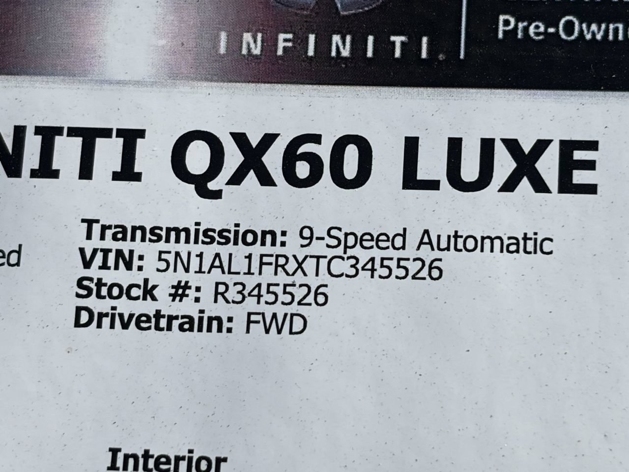 Certified 2026 INFINITI QX60 Luxe FWD image 36