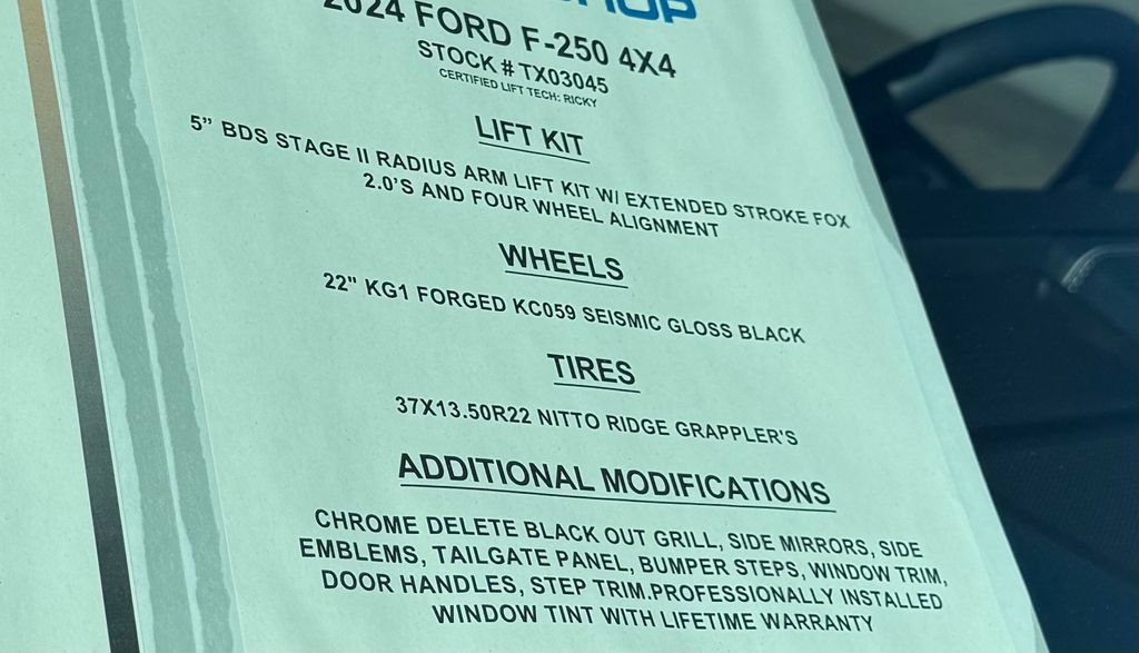 Used 2024 Ford F250 Limited w/ FX4 Off-Road Package AWD/4WD image 2