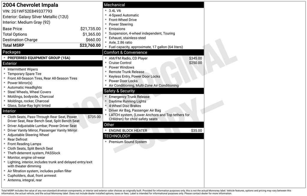 Used 2004 Chevrolet Impala image 21