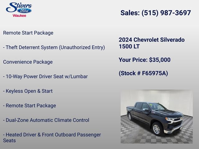 Used 2024 Chevrolet Silverado 1500 LT w/ Z71 Off-Road Package AWD/4WD image 34