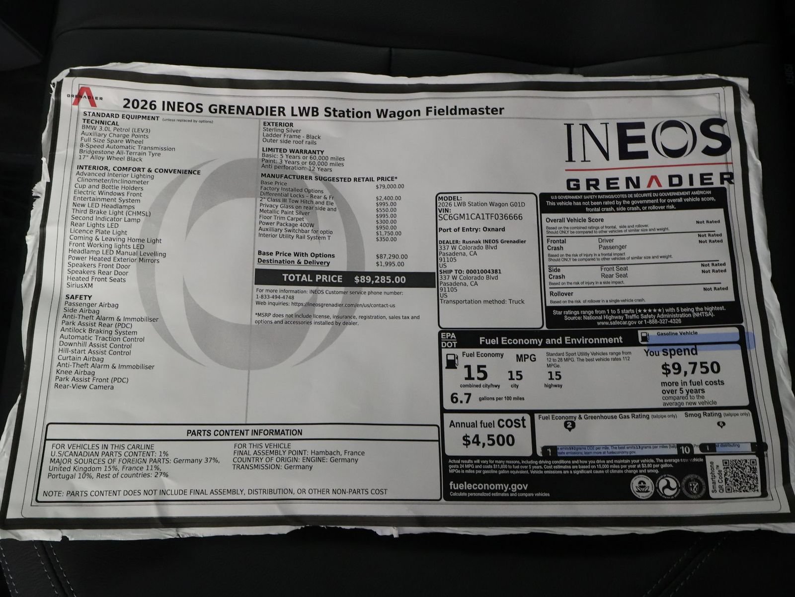 New 2026 INEOS Grenadier Station Wagon AWD/4WD image 23