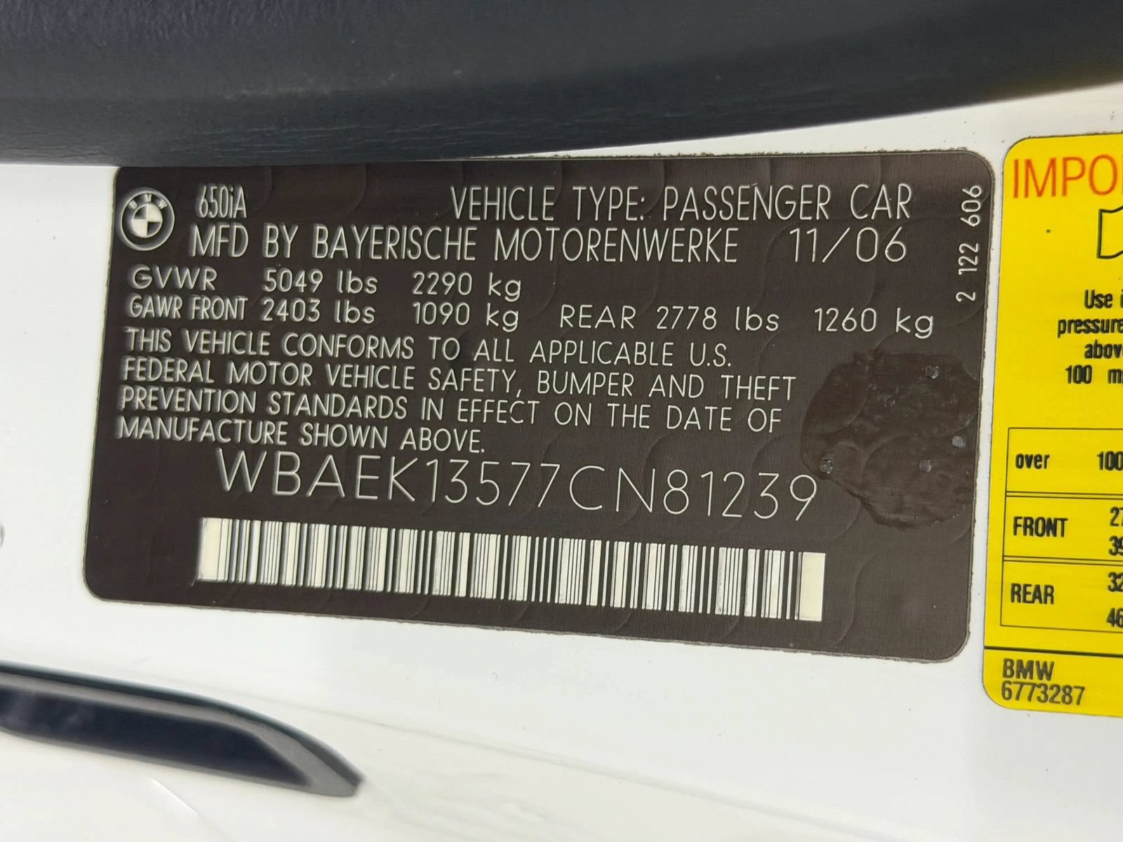 Used 2007 BMW 650i Convertible RWD image 32