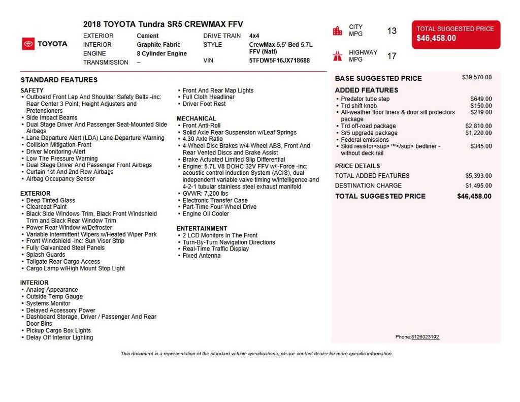 Used 2018 Toyota Tundra SR5 image 43