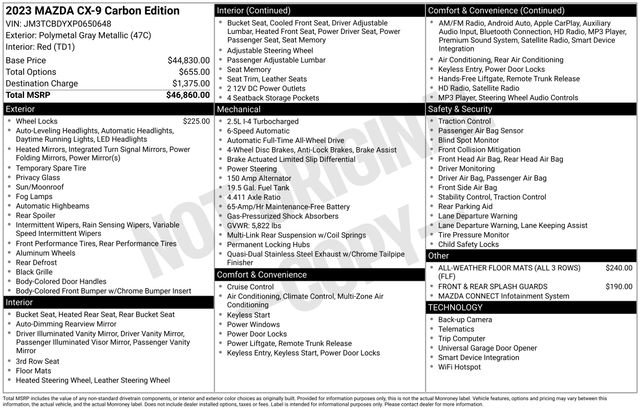 Used 2023 MAZDA CX-9 Carbon Edition image 10