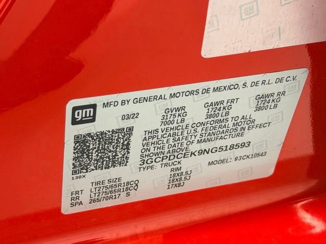 Certified 2022 Chevrolet Silverado 1500 Custom Trail Boss image 24