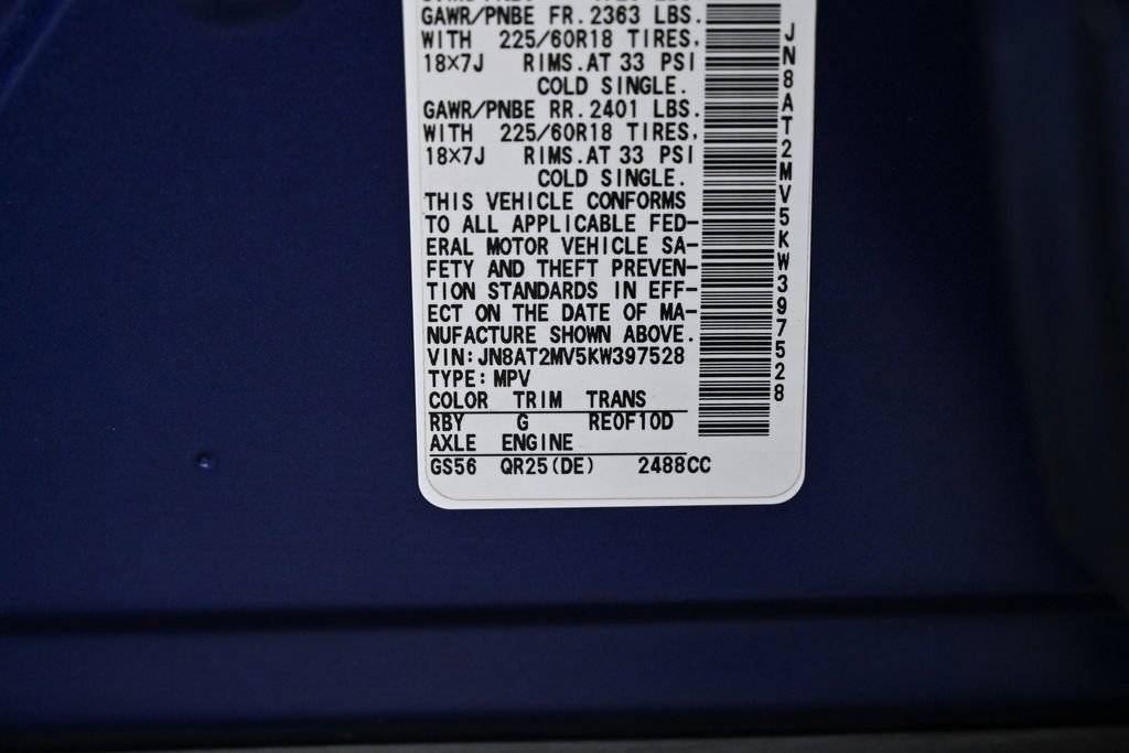 Used 2019 Nissan Rogue SV w/ Sun & Sound Touring Package image 35