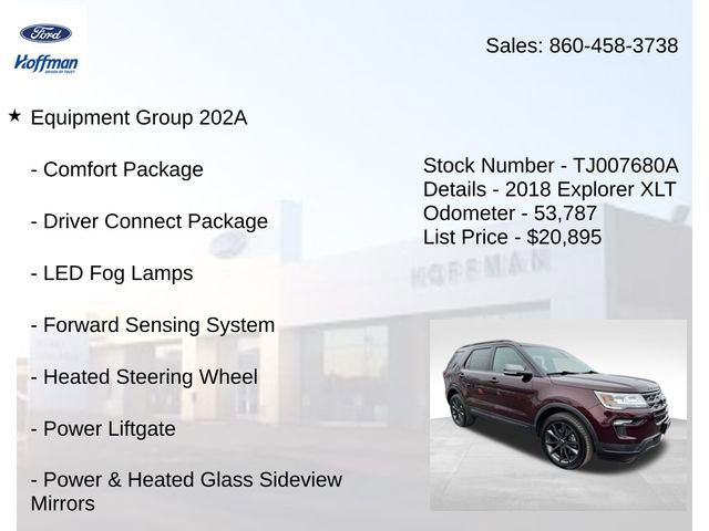 Certified 2018 Ford Explorer XLT w/ Equipment Group 202A image 5