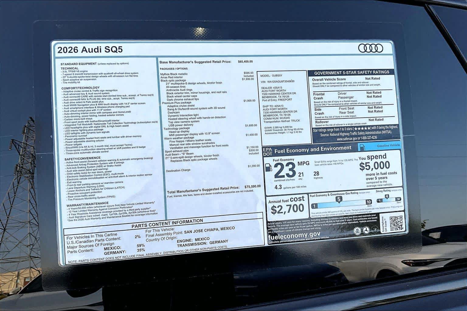New 2026 Audi SQ5 Premium Plus AWD/4WD image 16
