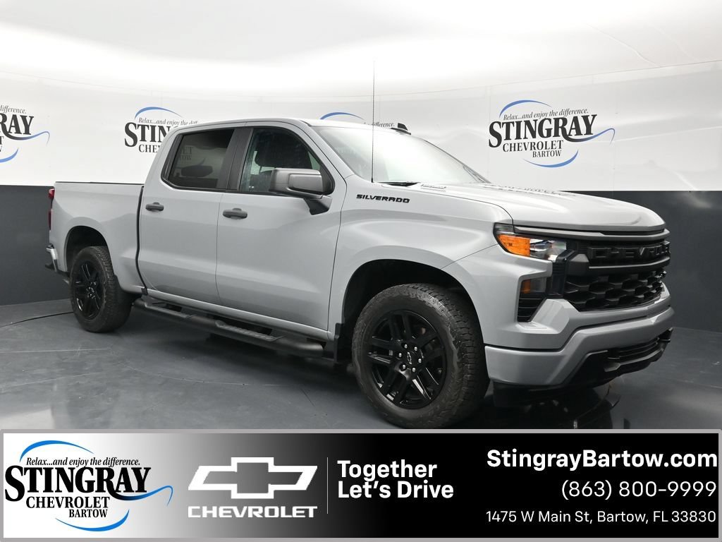 Certified 2024 Chevrolet Silverado 1500 Custom w/ Turbomax Blackout Package RWD image 1