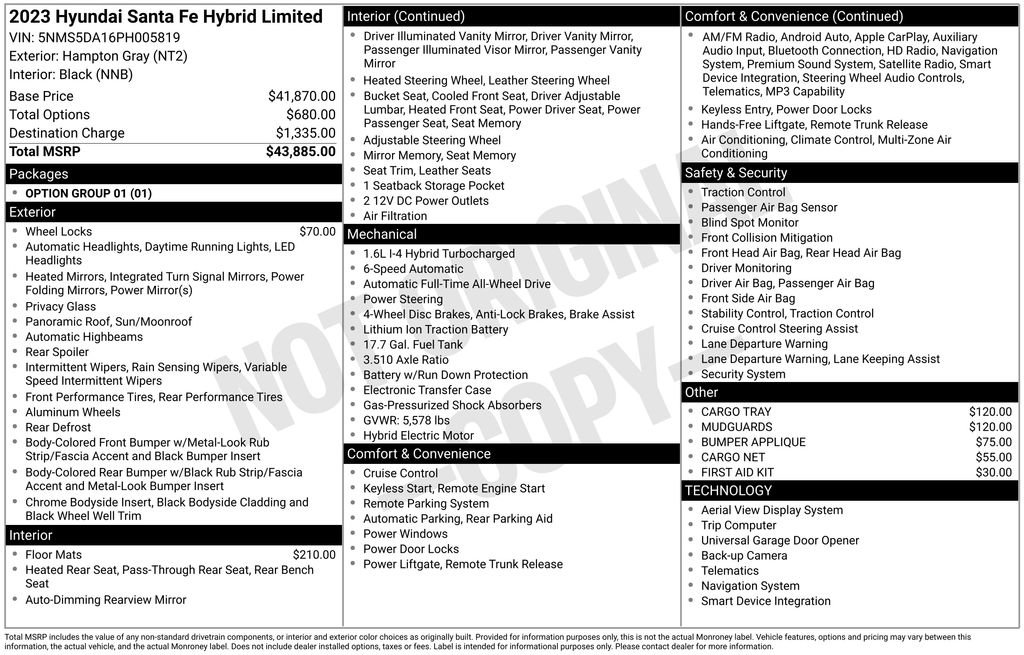 Used 2023 Hyundai Santa Fe Limited image 42