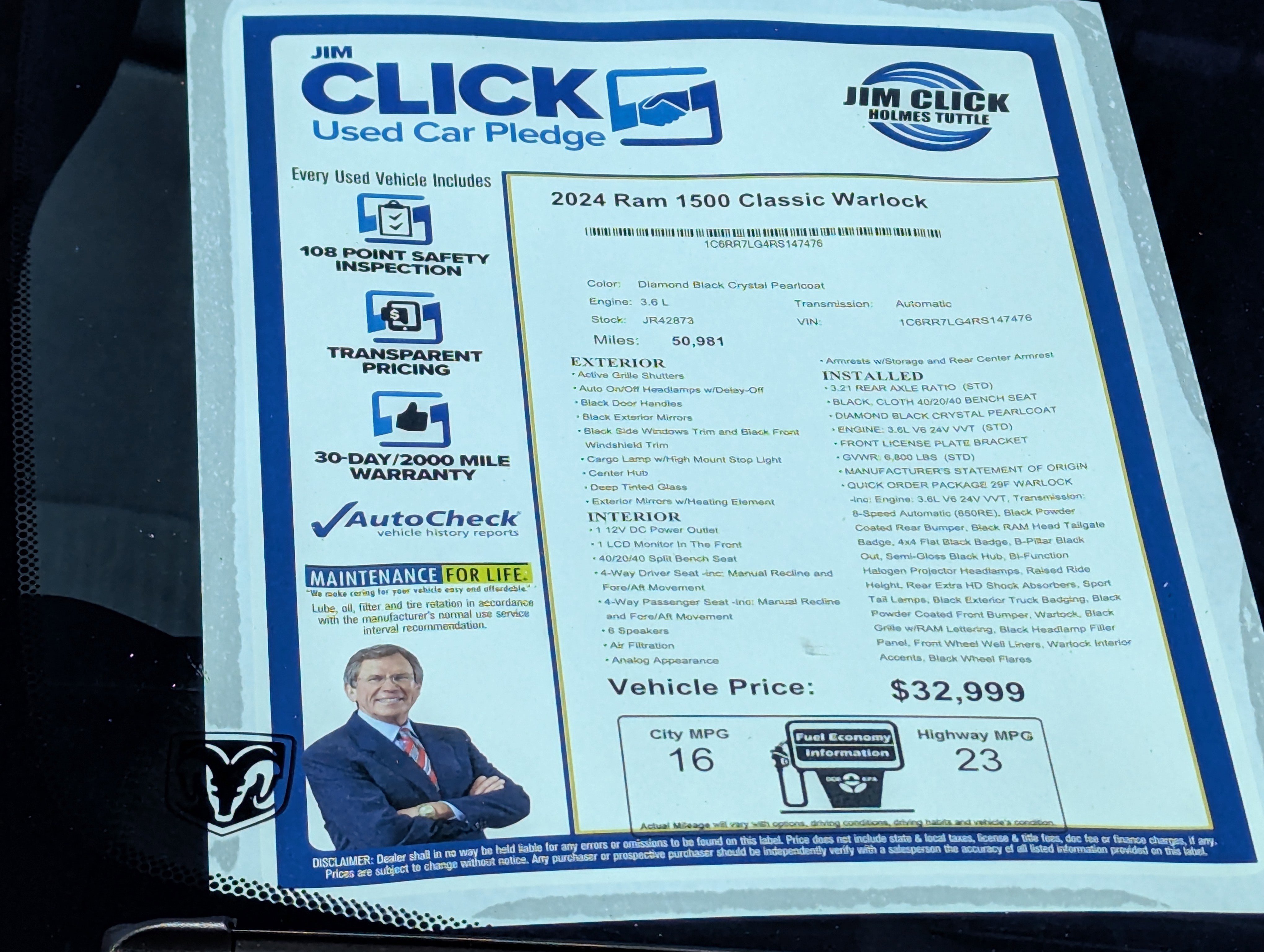 Used 2024 RAM 1500 Classic Warlock image 14