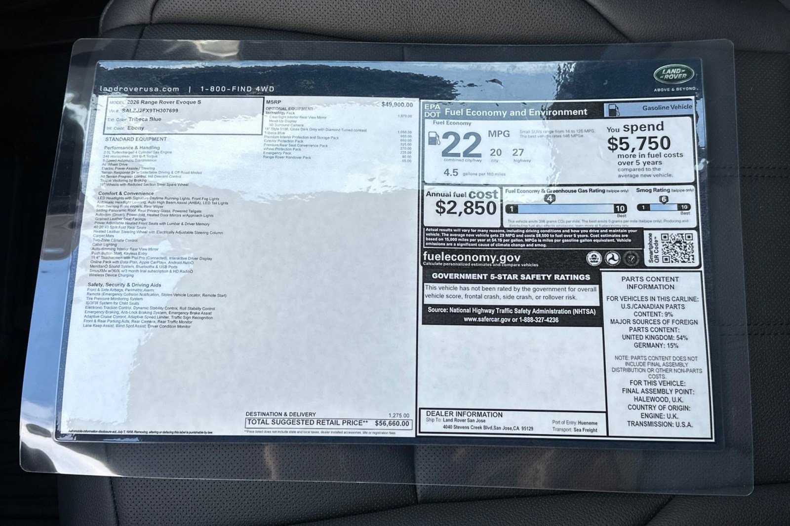 New 2026 Land Rover Range Rover Evoque S image 29