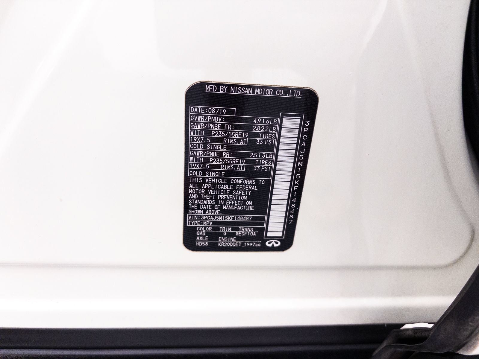 Used 2019 INFINITI QX50 Luxe w/ Cargo Package FWD image 38