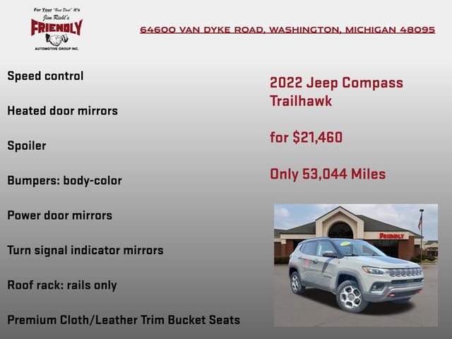 Used 2022 Jeep Compass Trailhawk w/ Sun and Sound Group AWD/4WD image 30