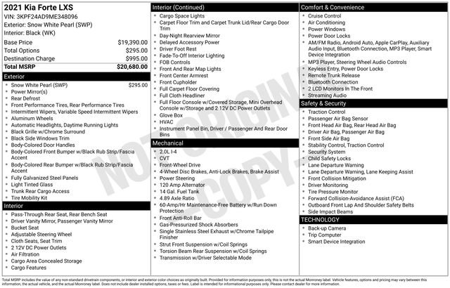 Certified 2021 Kia Forte LXS image 38
