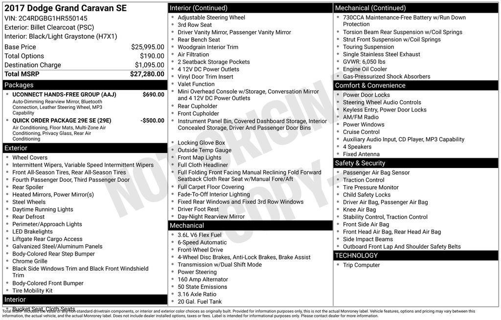 Used 2017 Dodge Grand Caravan SE w/ UConnect Hands-Free Group FWD image 32