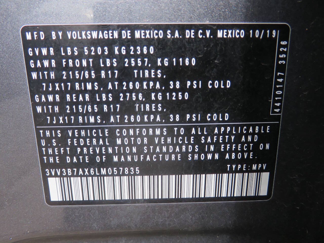Used 2020 Volkswagen Tiguan S FWD image 40