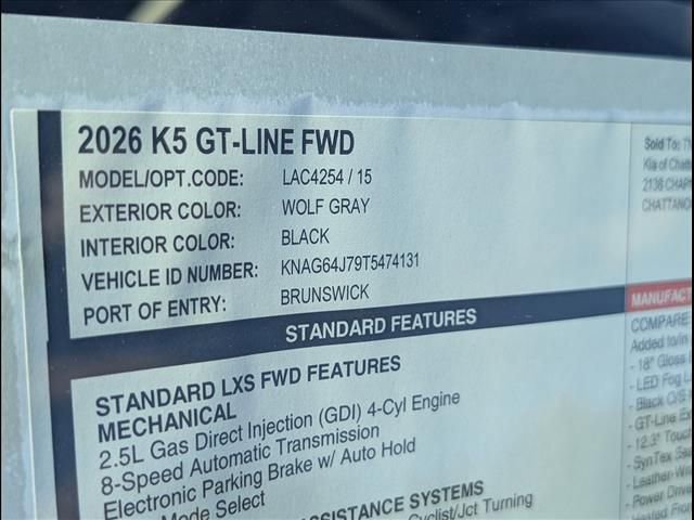 New 2026 Kia K5 GT-Line image 14