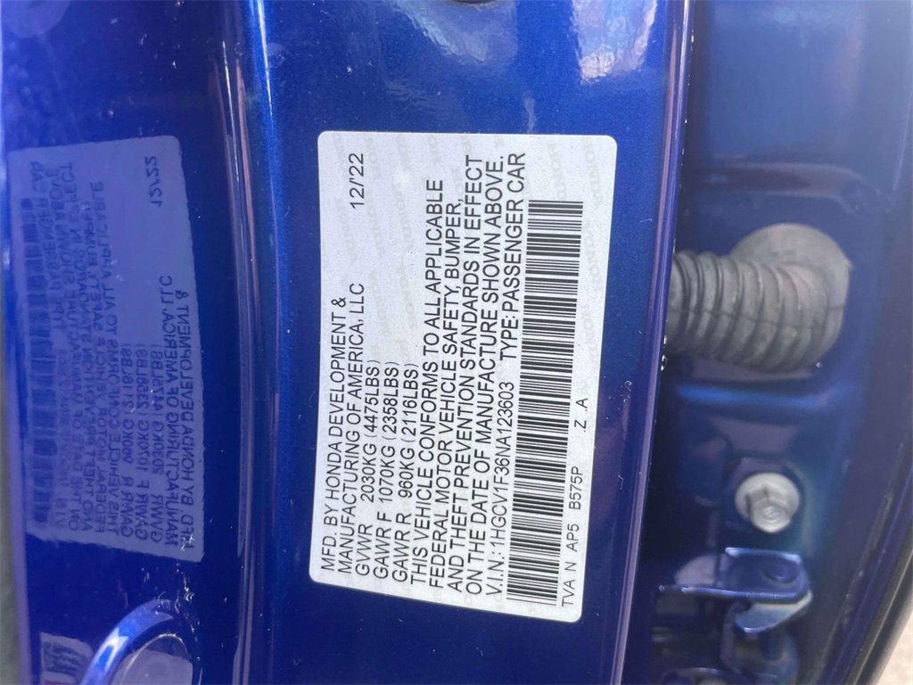 Certified 2022 Honda Accord Sport image 18