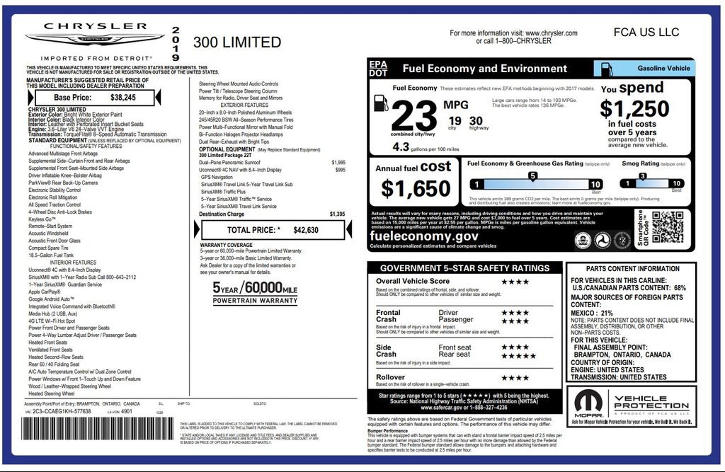 Used 2019 Chrysler 300 Limited image 3